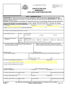 Application For Immigrant Visa And Alien MAG ANAK ORG