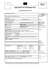 Application Form For Schengen Visa