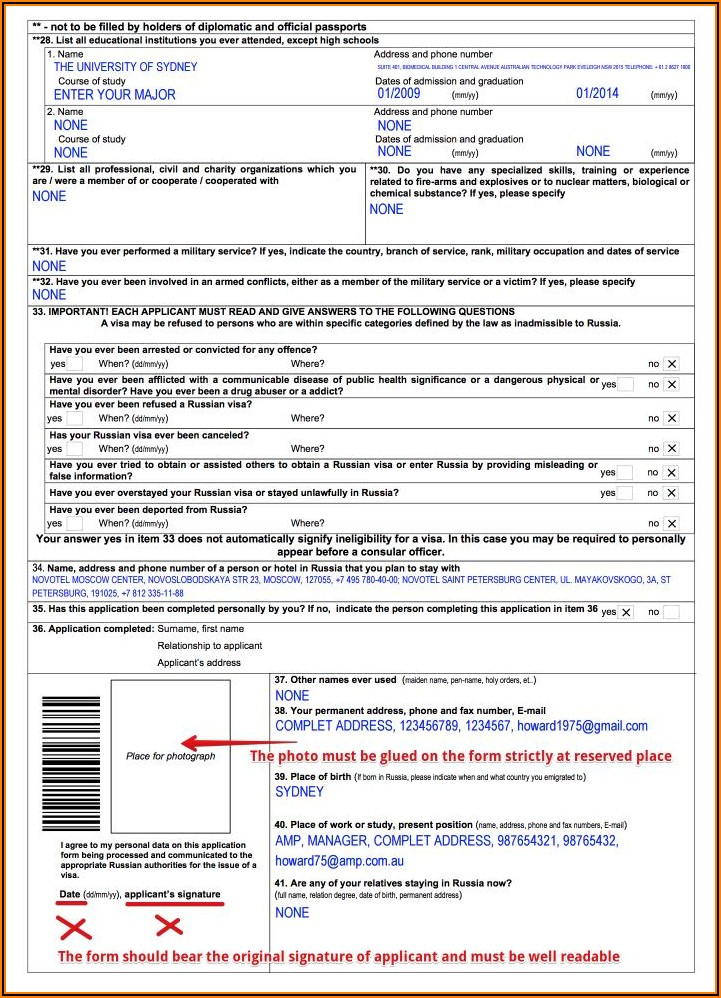 Australian Student Visa Online Application Form Form Resume
