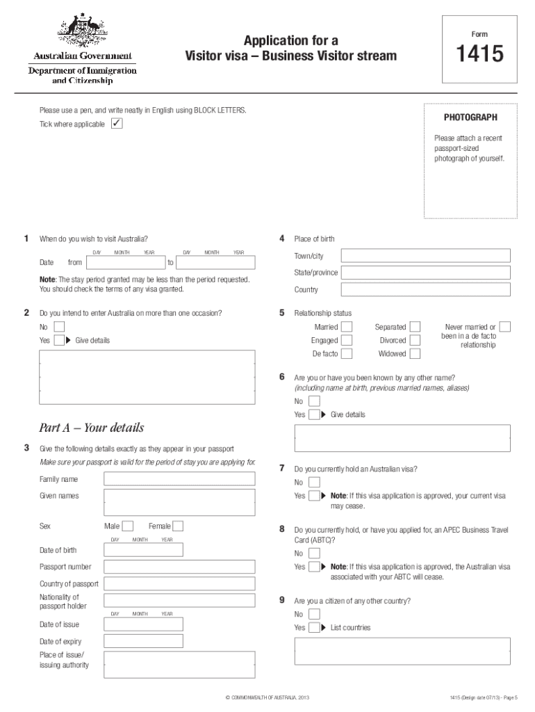 Australian Visa Application Form 600 Pdf Fill Online Printable