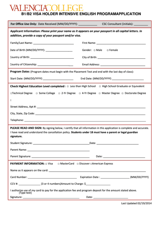 B1 B2 Visa Application Form 2024 Applicationforms