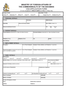 Bahamas Immigration Form Complete Online AirSlate SignNow