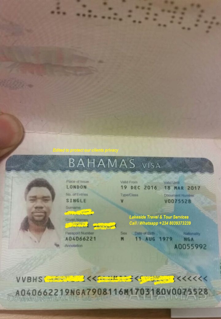 BAHAMAS VISA APPLICATION PROCESS LONDON CONNECTION Lakeside Travel 