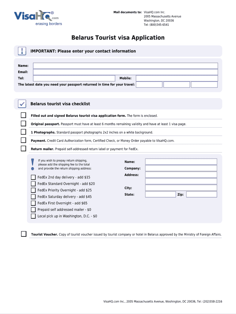 Belarus Visa Application Form Pdf Fill Online Printable Fillable 