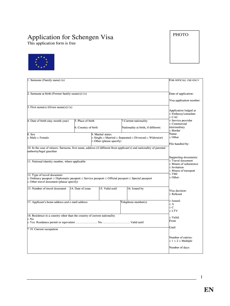 Belgium Visa Application Form Pdf Fill Out Sign Online DocHub