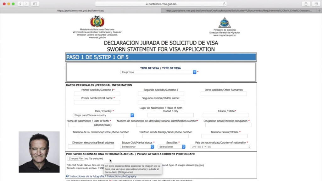 Bolivia Tourist Visa Application Form 2024 Applicationforms