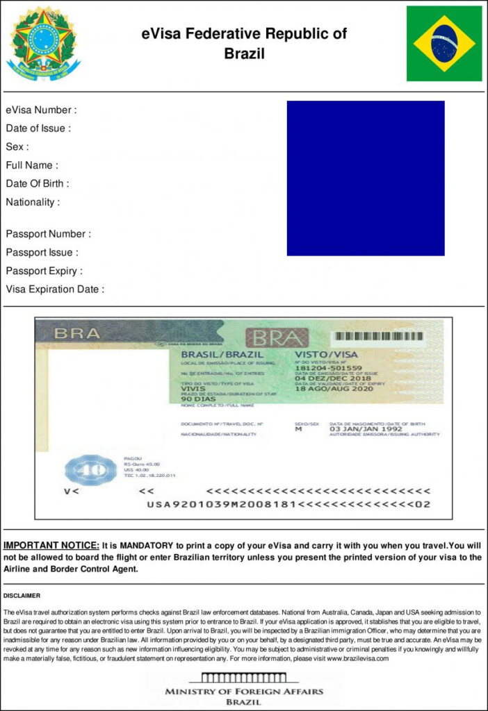 Brazil EVisa Information And Application For Visa Online