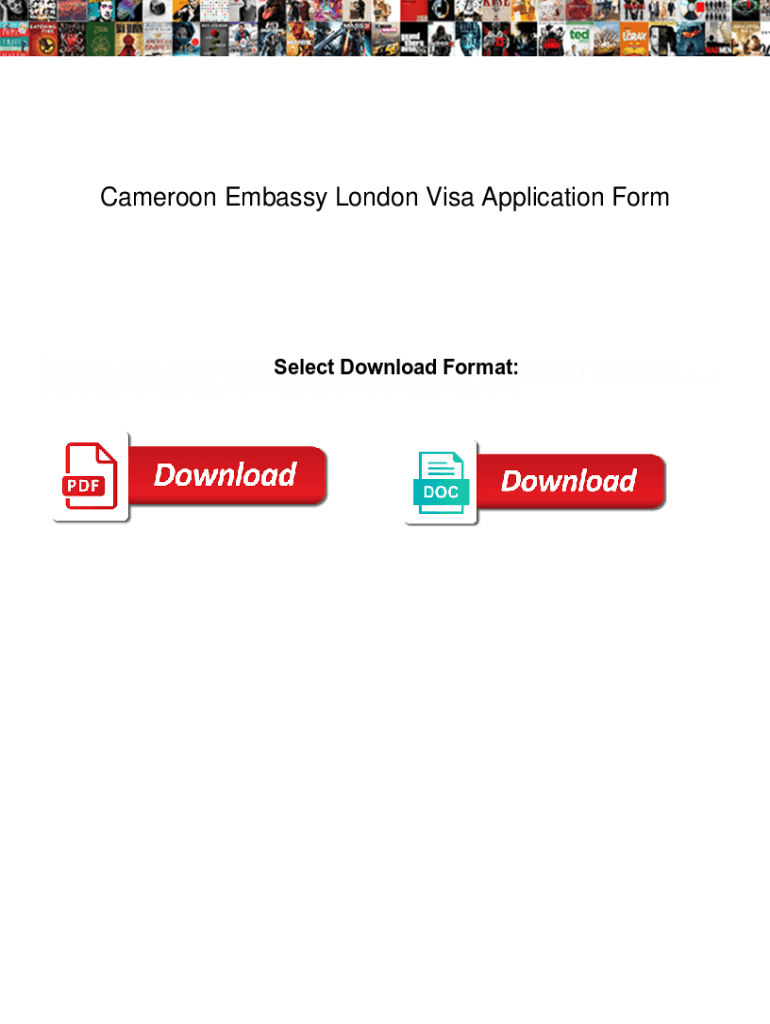 Cameroon Embassy London Visa Application Form Fill Online Printable