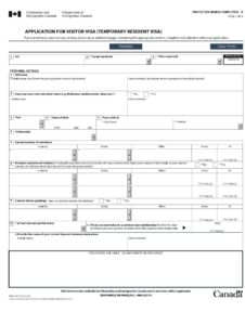 Canada Visitor Visa Application Form Fill Out Sign Online DocHub