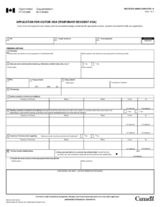 Canadian Visa Application Form Online Fill Online Printable