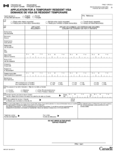 Canadian Visa Application Form Printable Printable Forms Free Online