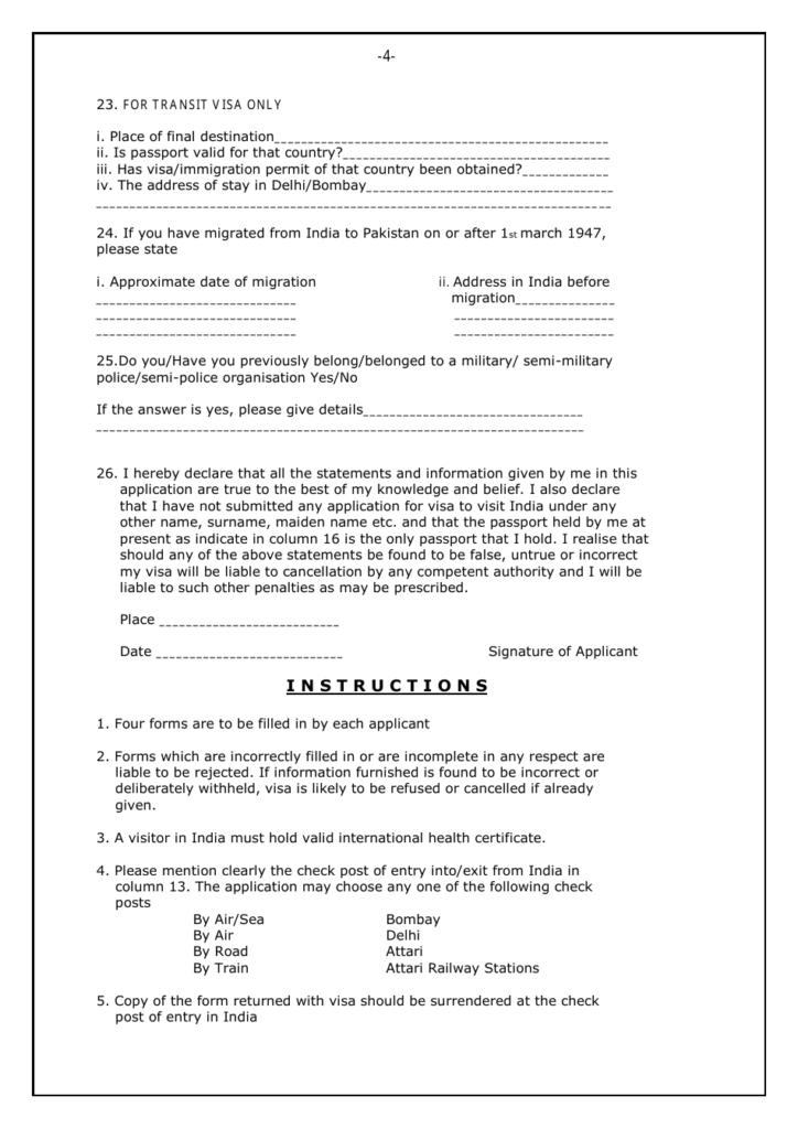 Canton Of Bern Switzerland Indian Visa Application Form For Pakistani 