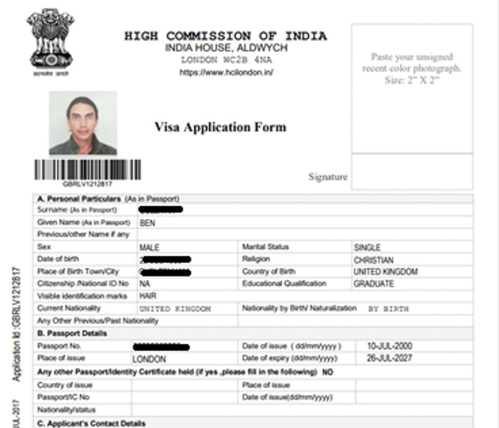 Comment Remplir Le Formulaire De Visa Pour L Inde