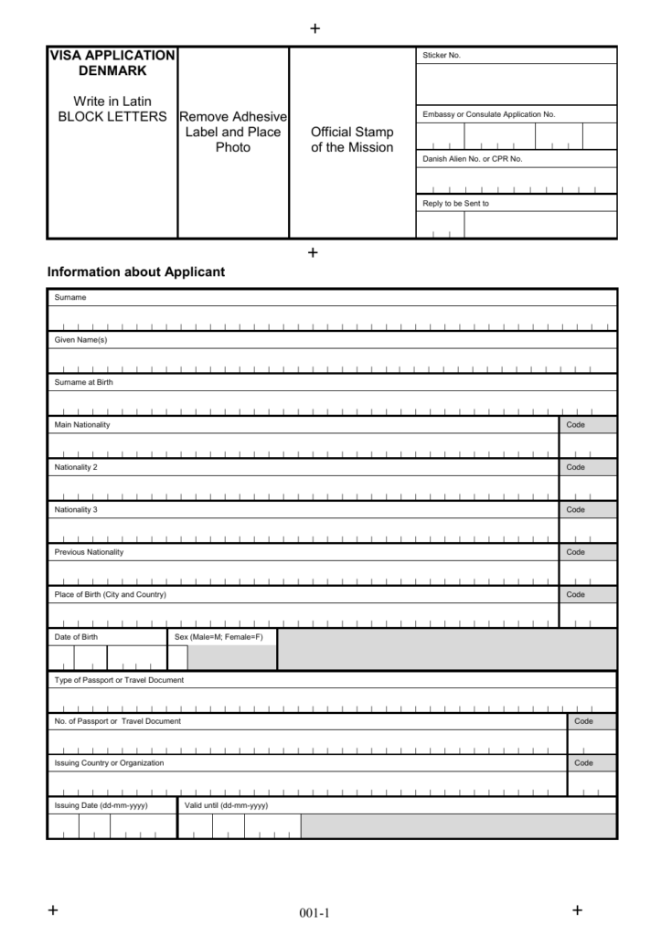 Denmark Visa Application Form Fill Out Sign Online And Download PDF 