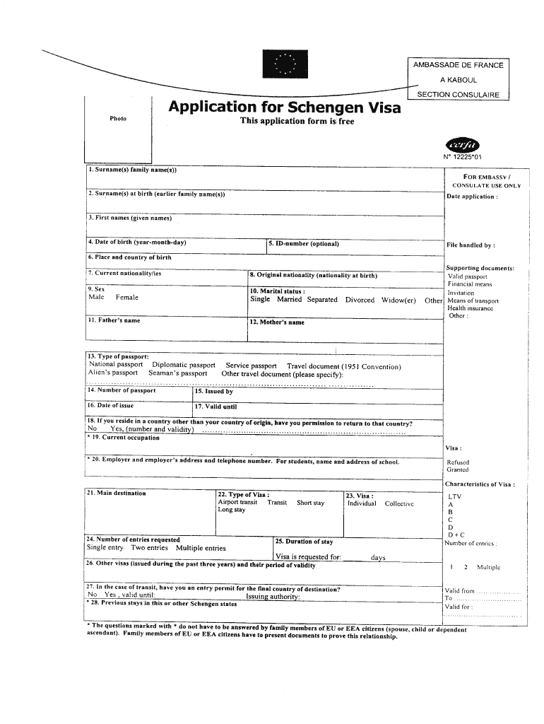 Download Schengen Visa Application Form 2023