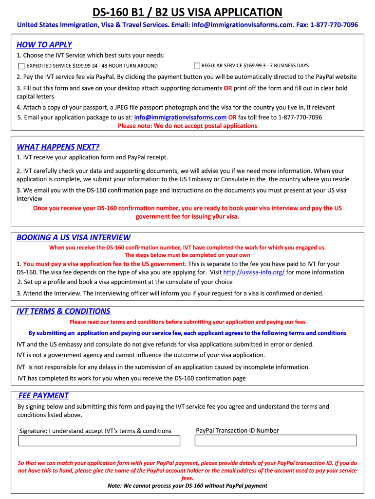 Ds 160 Form Printable