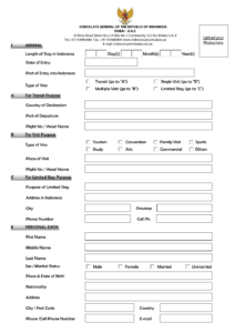 Dubai United Arab Emirates Indonesian Visa Application Form Consulate