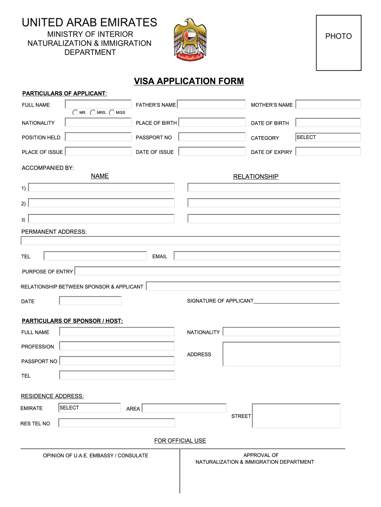 Dubai Work Visa Online Apply Fill Online Printable Fillable Blank 