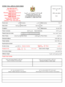 Egypt Visa Application Form Pdf Uae Fill Out Sign Online DocHub