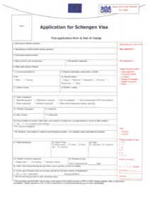 Fillable Application For Schengen Visa Form Printable Pdf Download