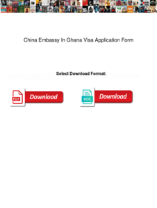 Fillable Online China Embassy In Ghana Visa Application Form China