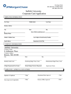 Fillable Online Corporate Card Application Fax Email Print PdfFiller