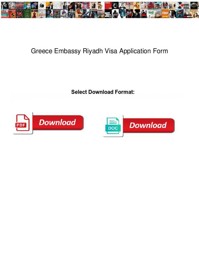Fillable Online Greece Embassy Riyadh Visa Application Form Greece 