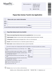 Fillable Online Papua new guinea Visahq Co Papua New Guinea Visa