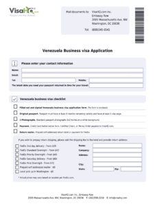 Fillable Online Venezuela Visa Application For Citizens Of Nigeria