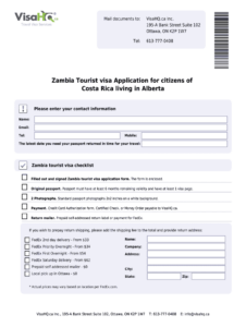 Fillable Online Zambia Visahq Zambia Visa Application For Citizens Of