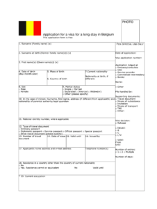 Filling Visa Belgium Form Fill Online Printable Fillable Blank