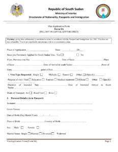 Form 5A Fill Out Sign Online And Download Printable PDF Sudan