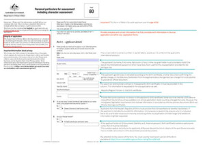 Form 80 Character Assessment Example Answers Reality Maker
