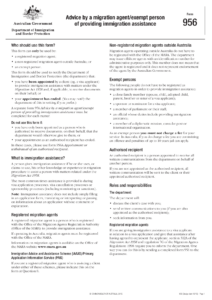 Form 956 Department Of Immigration And Border Protection