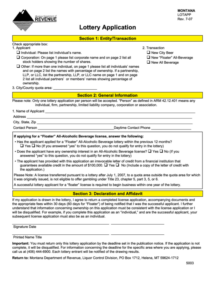Form Lotapp Lottery Application Printable Pdf Download