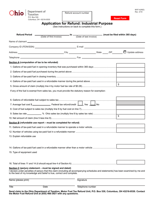 Form MVF 4 IND Fill Out Sign Online And Download Fillable PDF Ohio 