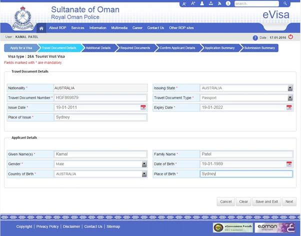 G1 National Oman Visa