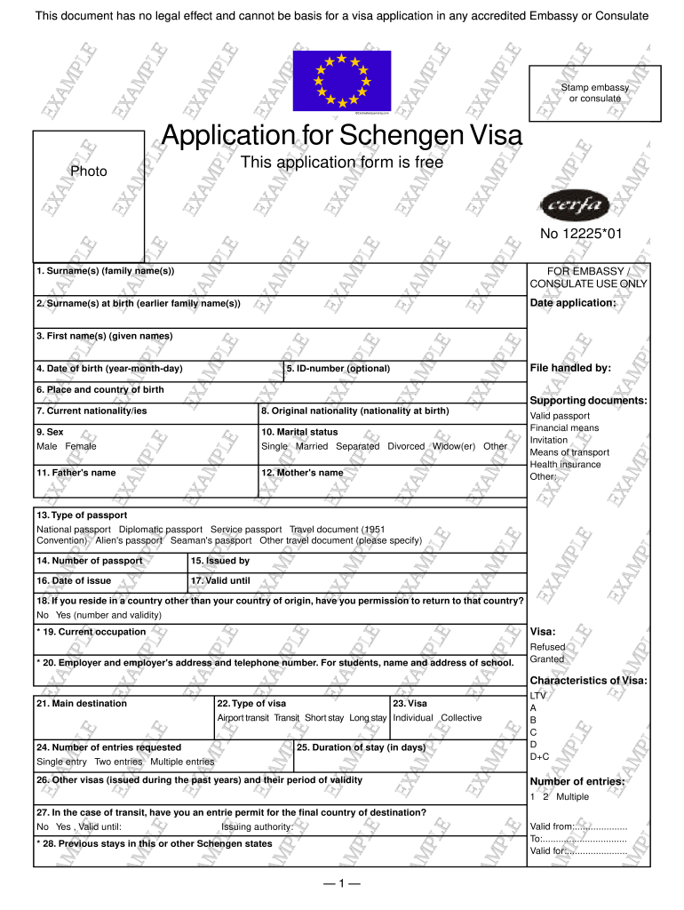 Germany Visa Application Form Pdf Fill Out Sign Online DocHub