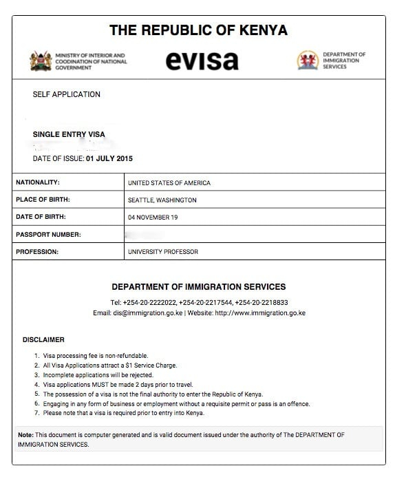 How To Apply For A Kenyan E Visa