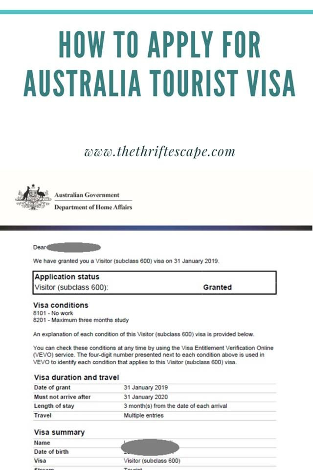 How To Apply For Australia Tourist Visa Australia Tourist How To 