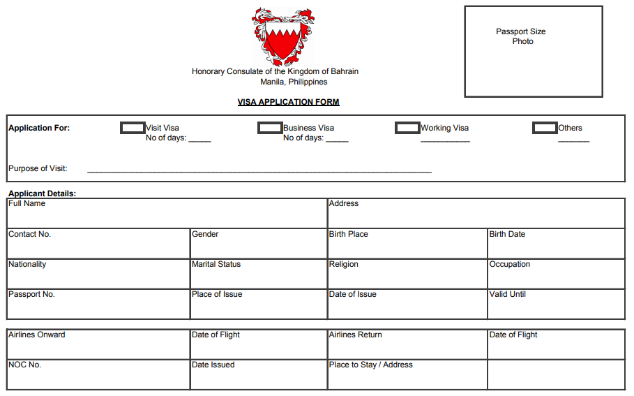 How To Apply For Bahrain Tourist Visa With Philippines Passport 