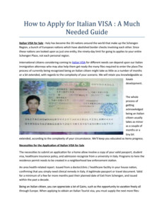How To Apply For Italian VISA A Much Needed Guide By Emma Con Issuu