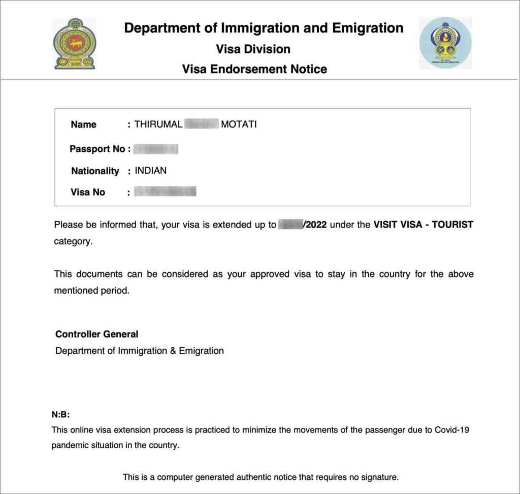 How To Apply For Sri Lanka Visa Extension Online A Step by step Guide 