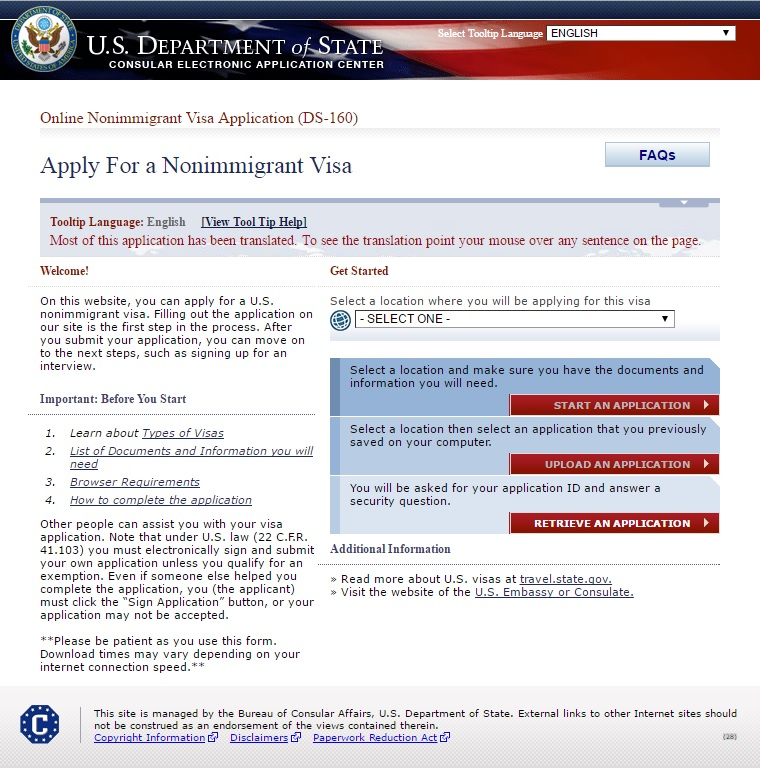 How To Apply For US Tourist Visa