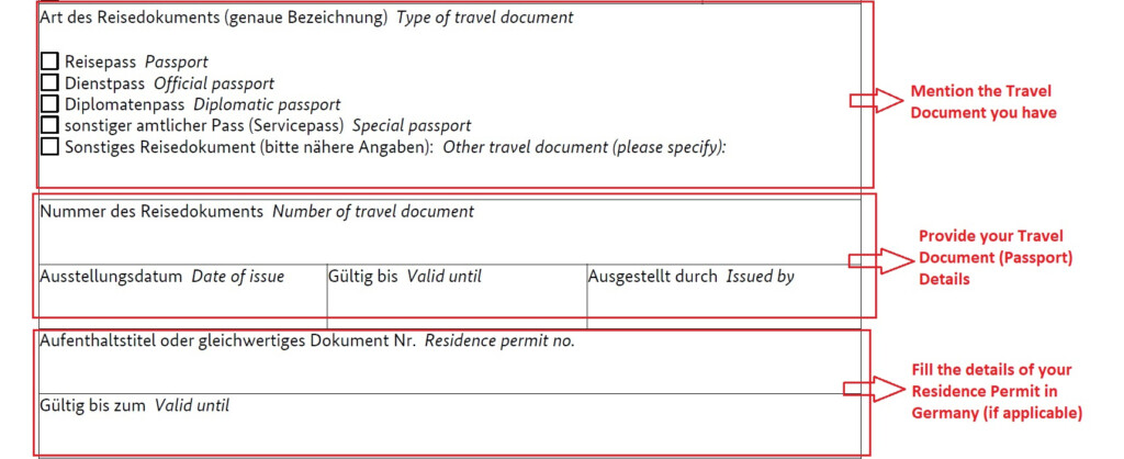 How To Fill German Student Visa Form