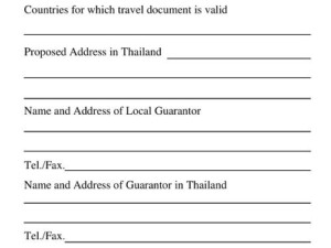 How To Fill Thailand Visa Application Form Filled Sample
