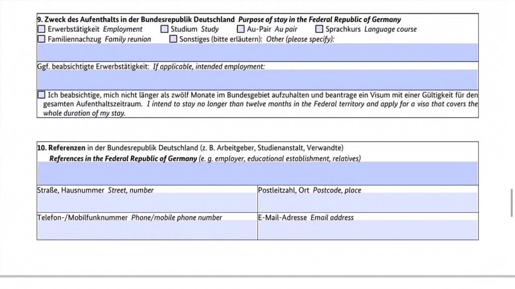 HOW TO FILL YOUR GERMANY STUDENT VISA APPLICATION FORM YouTube