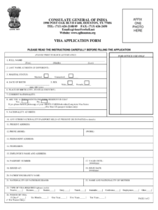 Indian Visa Application Form PDF Complete With Ease AirSlate SignNow