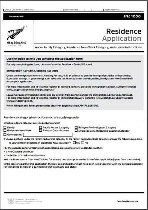INZ1000 Residence Application We Specialise In Difficult Immigration 