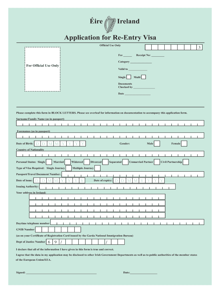 Ireland Visa Application Form Fill Out Sign Online DocHub